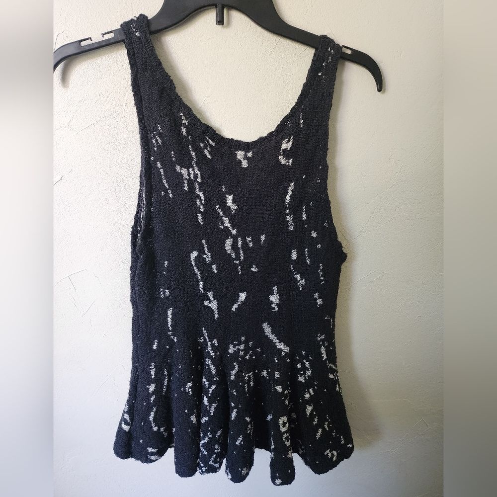 Free People Monochrome Knit Top Size Medium